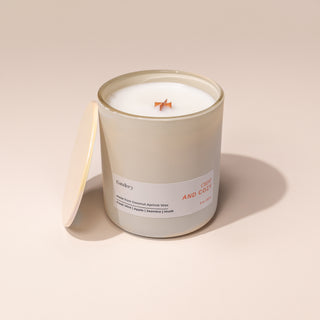 Crisp and Cozy Candle | 8 oz Matte Cream Jar