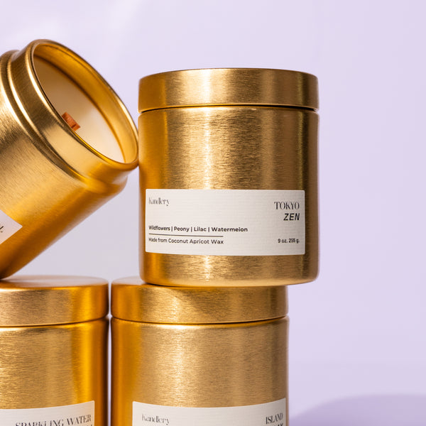 Tokyo Zen Candle | Gold Candle Tin – Kandlery